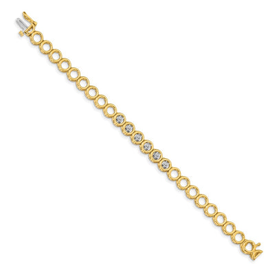 14K Complete 1/2 Carat Round Diamond Circle Add-a-Diamond Tennis Bracelet