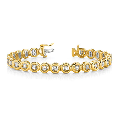 14K Complete 1/2 Carat Round Diamond Circle Add-a-Diamond Tennis Bracelet