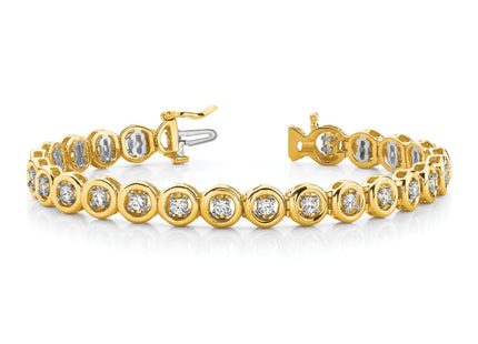 14k Complete 1/2 carat Round AAA Diamond Circle Add-a-Diamond Tennis Bracelet