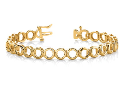 14k Holds 22 Stones up to Circle Add-a-Diamond Tennis Bracelet