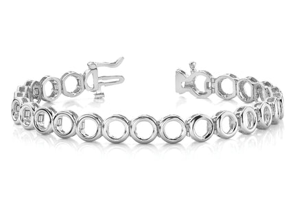 14k White Gold Holds 22 Stones up to Circle Add-a-Diamond Tennis Bracelet
