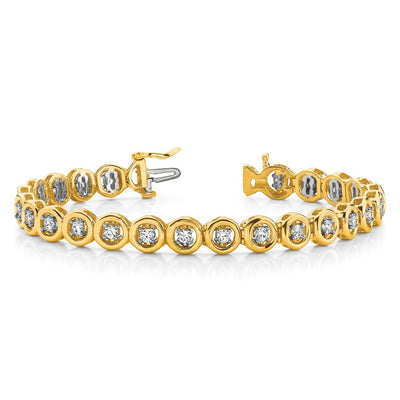 14K Complete 3/4 carat Round A Diamond Circle Add-A-Diamond Tennis Bracelet