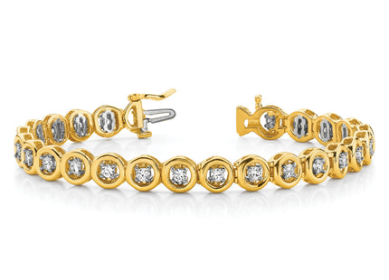 14k Complete 3/4 carat Round AA Diamond Circle Add-A-Diamond Tennis Bracelet
