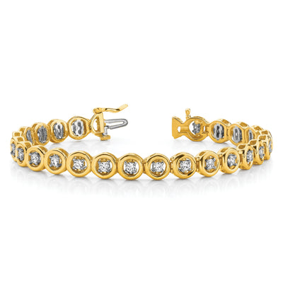 14K Complete 3/4 carat Round A Diamond Circle Add-A-Diamond Tennis Bracelet