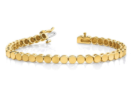 14k Gold Round Add-a-Diamond Bracelet with Multiple Stone Settings Available (Style X858)