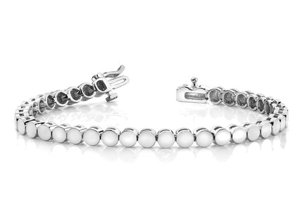 14k White Gold Bracelets Style X858W - Classique Jewelry Inc.