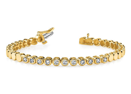 14k Gold Round Add-a-Diamond Bracelet with Multiple Stone Settings Available (Style X861)
