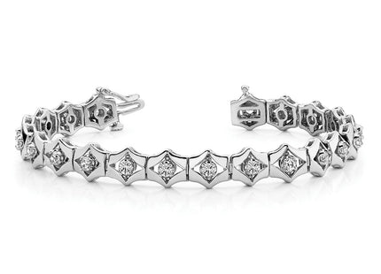 14k White Gold Bracelets Style X864W - Classique Jewelry Inc.
