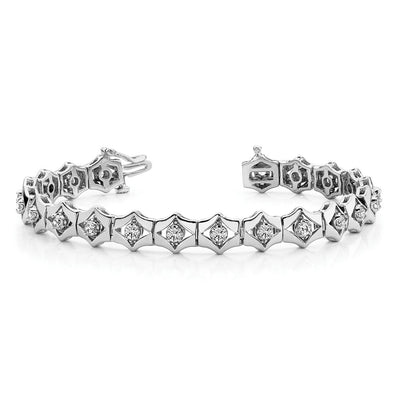 14K White Gold Holds 21 Stones up to Add-a-Diamond Tennis Bracelet