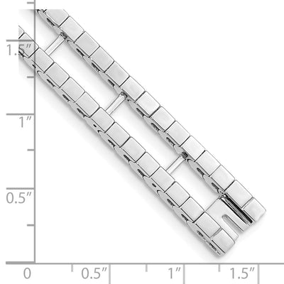 14K White Gold Tennis Jacket Blank, 6.5 x 11mm
