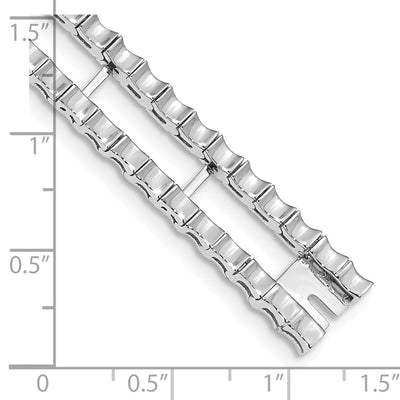 14K White Gold Tennis Jacket Blank, 6.5 x 10.5mm