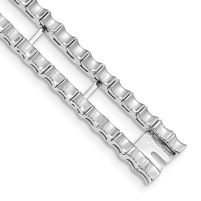 14K White Gold Tennis Jacket Blank, 6.5 x 10.5mm
