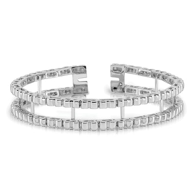 14K White Gold Tennis Jacket Blank, 6.5 x 10.5mm (3.0W-6.5)