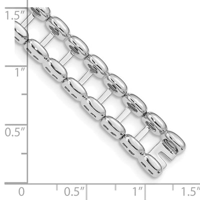 14K White Gold Tennis Jacket Blank, 6.5 x 10mm (3.0W-6.5)