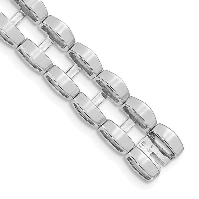 14k White Gold Tennis Jacket Blank, 6.5 x 11mm (2.0W-6.5)