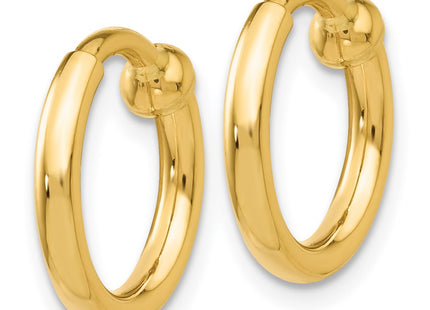 14K gold hoop earrings, alternate view