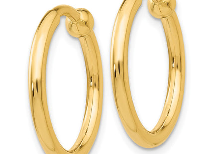 14K gold hoop earrings, alternate view
