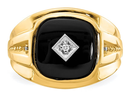 14k Yellow & Rhodium Rings Style X9477AA - Classique Jewelry Inc.