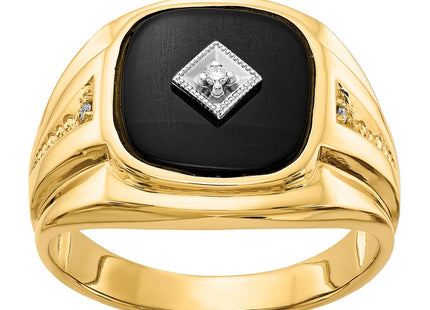 14k Yellow & Rhodium Rings Style X9477AA - Classique Jewelry Inc.