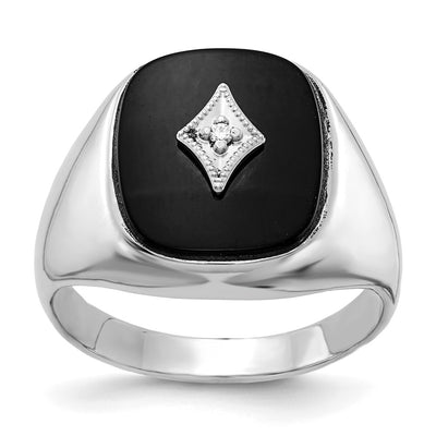 14K white gold diamond ring