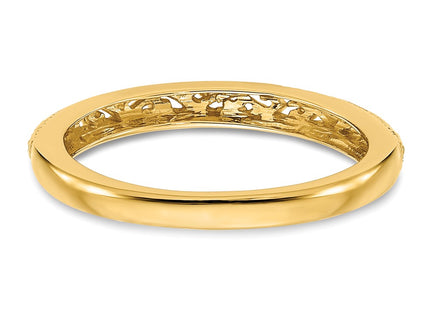 14K Filigree Wedding Band