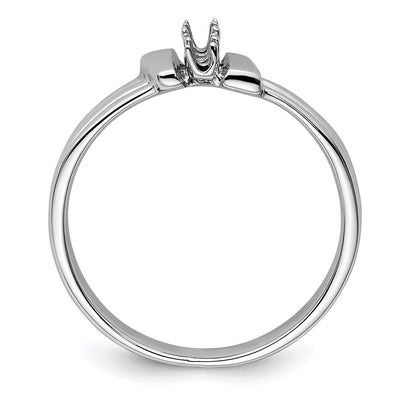 14K White Gold Ring Mounting