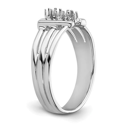 14K White Gold Ring Mounting