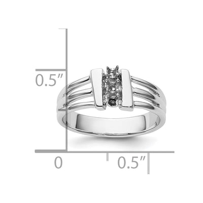 14K White Gold Ring Mounting