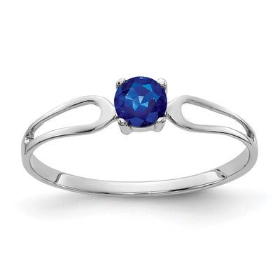 14K white gold sapphire ring