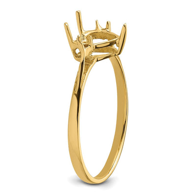 14K White Gold Diamond/ Heart Gemstone Ring Mounting