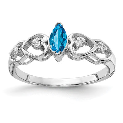 14K white gold diamond ring