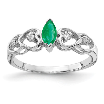 14K white gold diamond ring