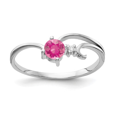 14K white gold diamond ring