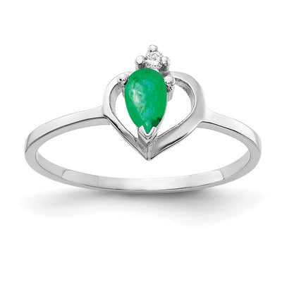 14K white gold diamond ring