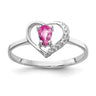 14k White Gold Pear Pink Sapphire AAA Diamond ring