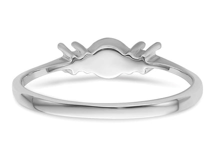 14k White Gold Polished Diamond & Pearl Ring Mounting (Style X9742)