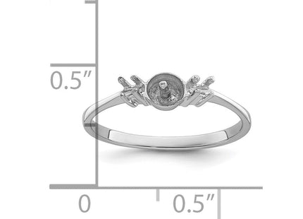 14k White Gold Polished Diamond & Pearl Ring Mounting (Style X9742)