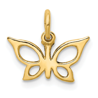 14K Butterfly Charm, 13 x 13mm