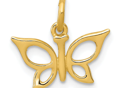 14k Butterfly Charm, 13 x 13mm