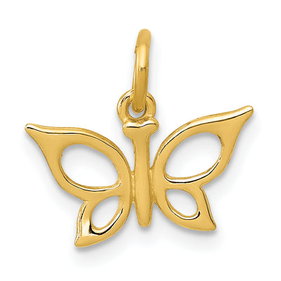 14K Butterfly Charm, 13 x 13mm