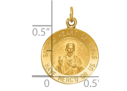 14k Sacred Heart of Jesus Medal Charm (Style XAC220)