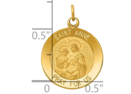 14k Saint Anne Medal Charm (Style XAC228)