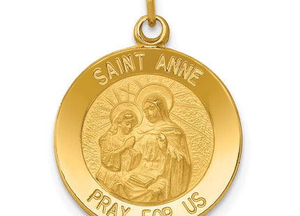 14k Saint Anne Medal Charm (Style XAC228)