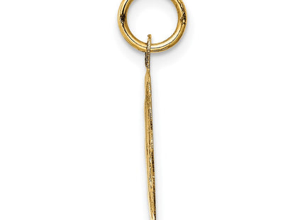 14K gold disc charm, alternate view