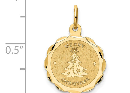 14K gold disc charm, another view