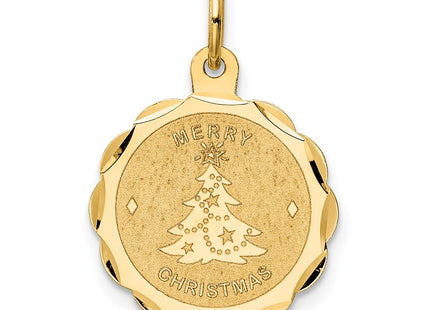 14K gold disc charm