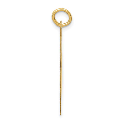 14K Wedding Bells Engraveable Disc Charm, 27 x 23mm
