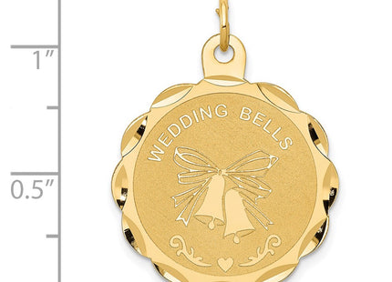 14K gold disc charm, another view