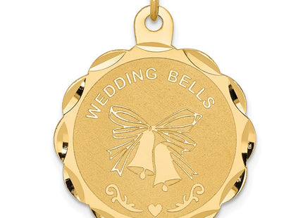 14K gold disc charm