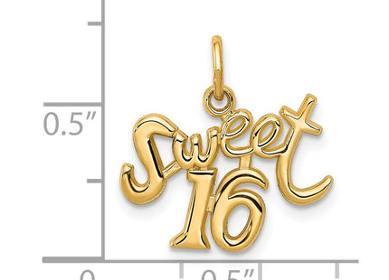 14k SWEET 16 Charm (Style XAC49)